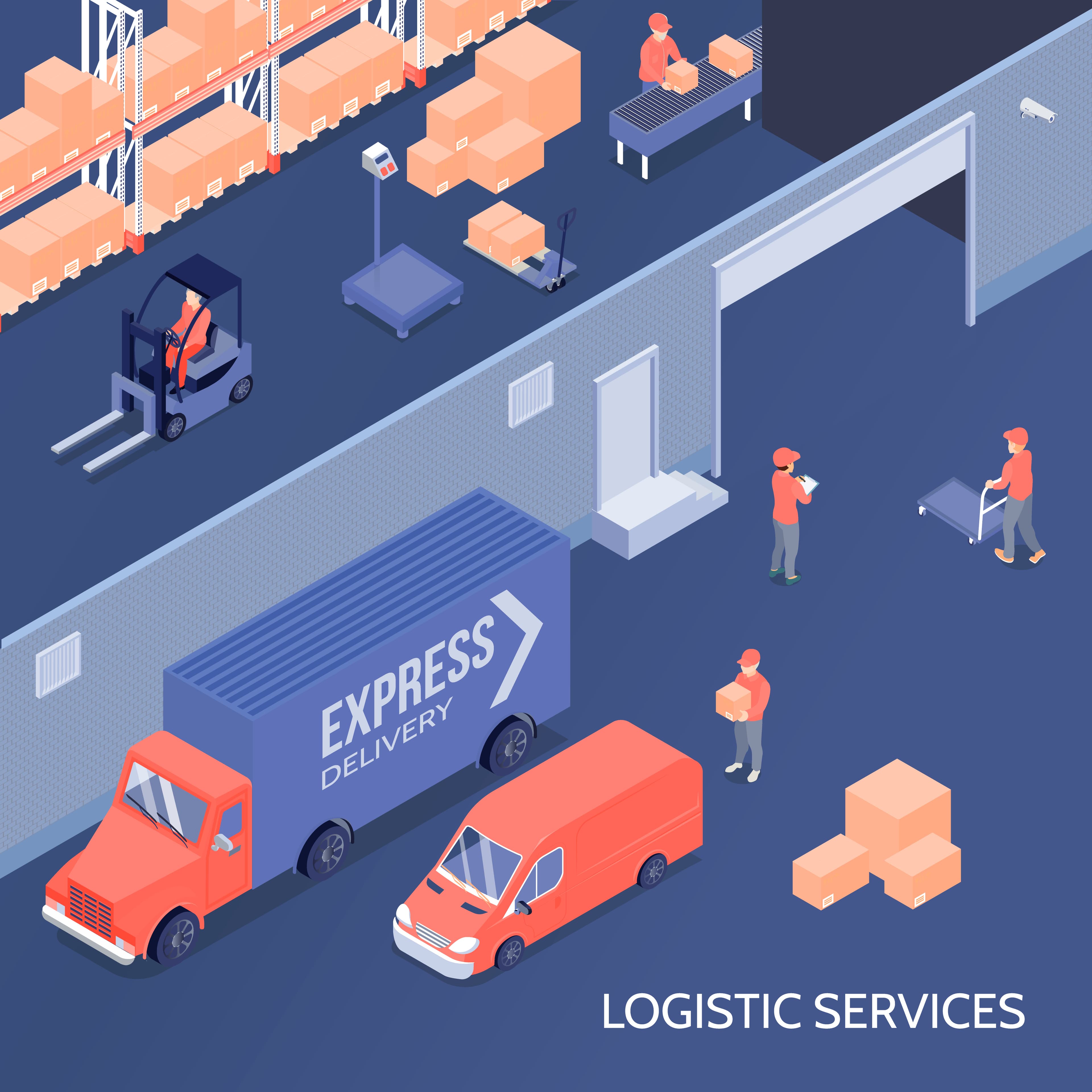 Mobile app surfaces for shipper booking, driver status updates, and proof of delivery on the cargo logistics platform